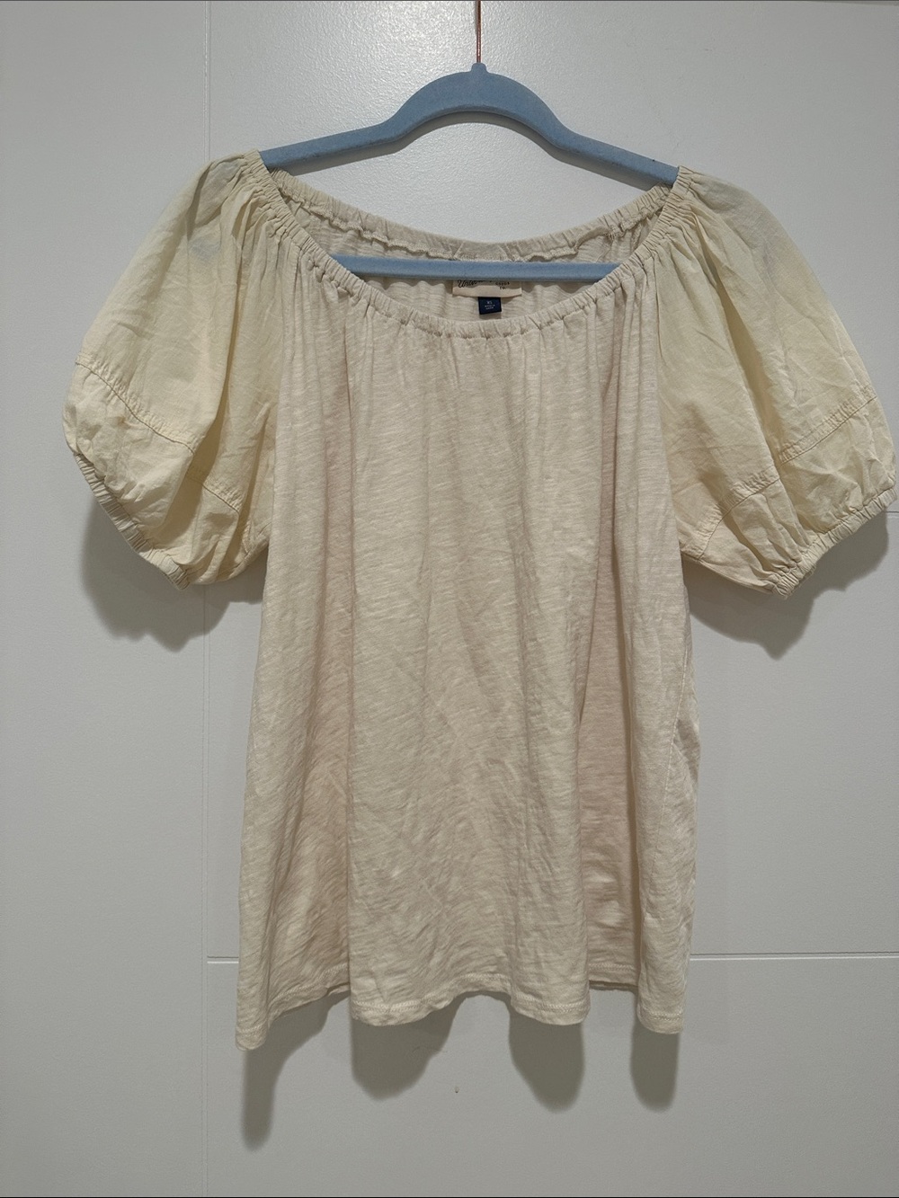 Universal Thread Cream Puff-Sleeve Off-Shoulder Blouse